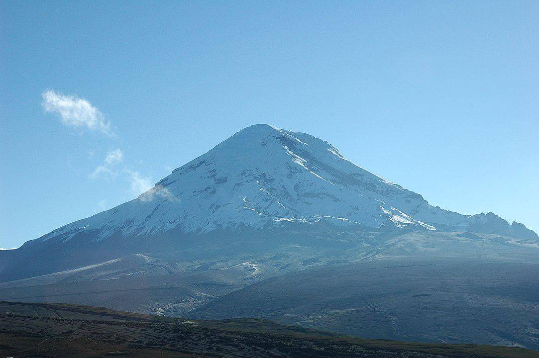 potret puncak Gunung Chimborazo