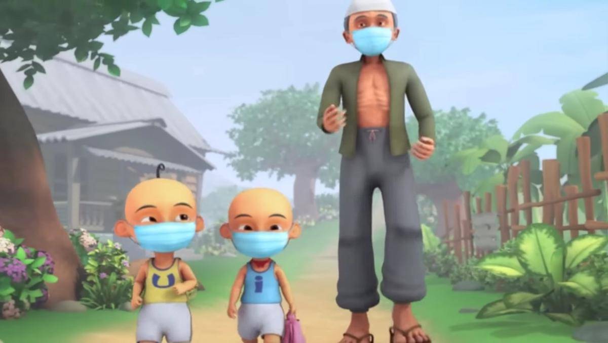 Cuplikan episode Bahaya Jerebu di serial Upin & Ipin