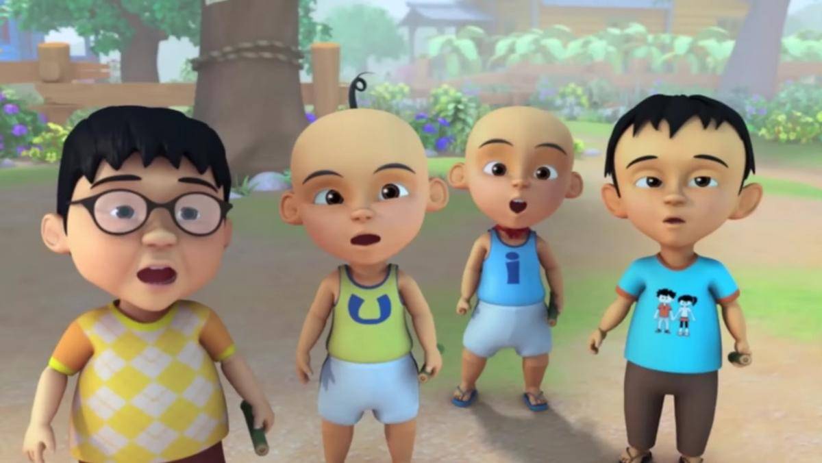 Cuplikan episode Bahaya Jerebu di serial Upin & Ipin