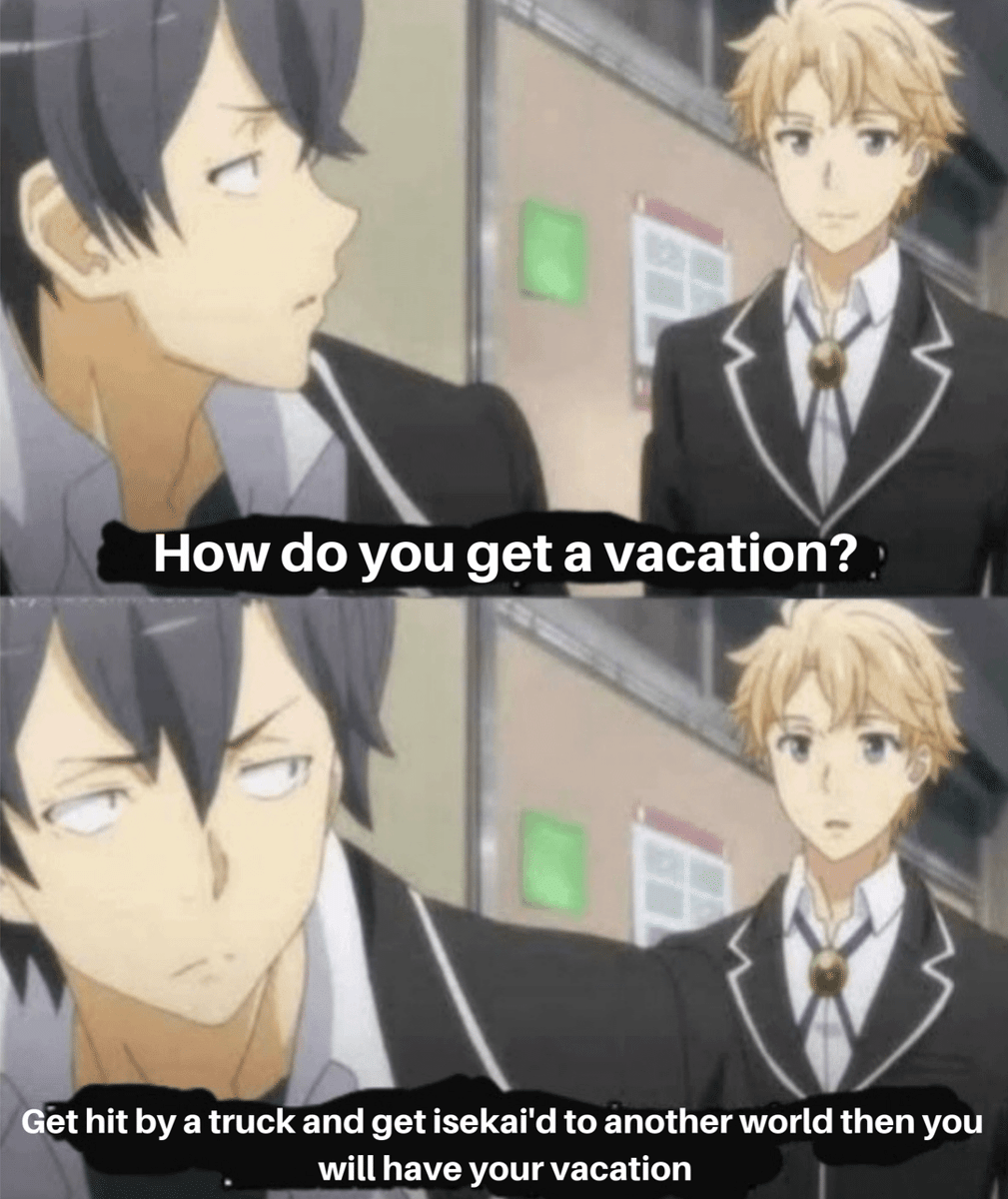 meme anime tentang liburan