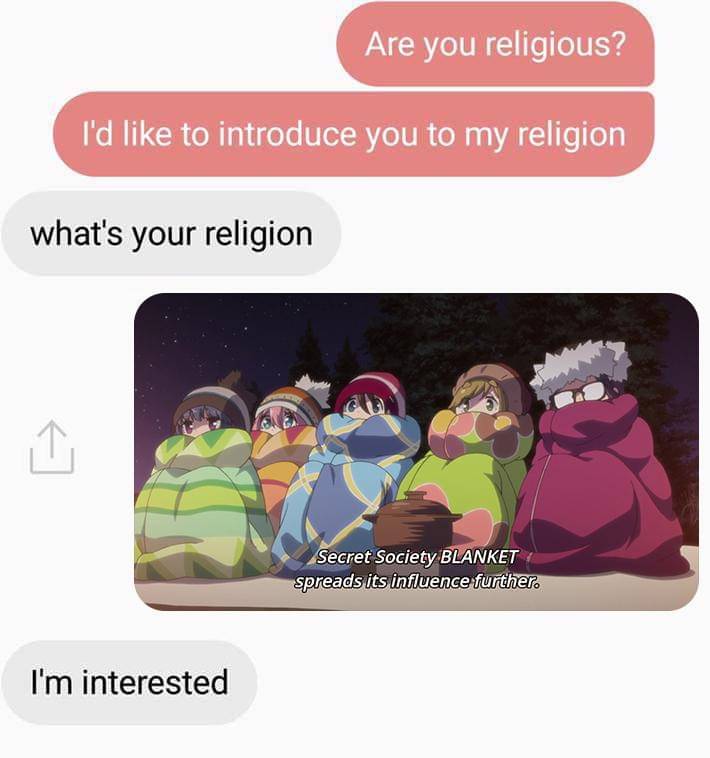 meme anime tentang selimut