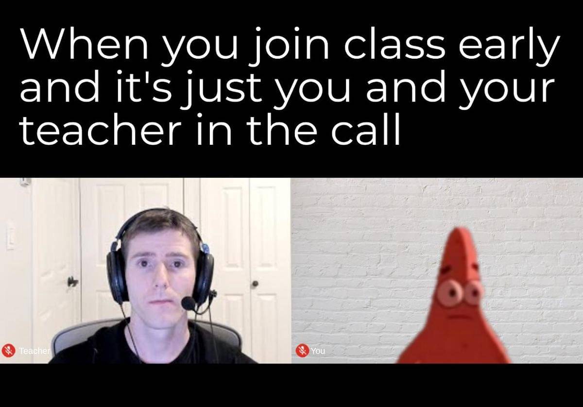 meme kartun tentang kelas online