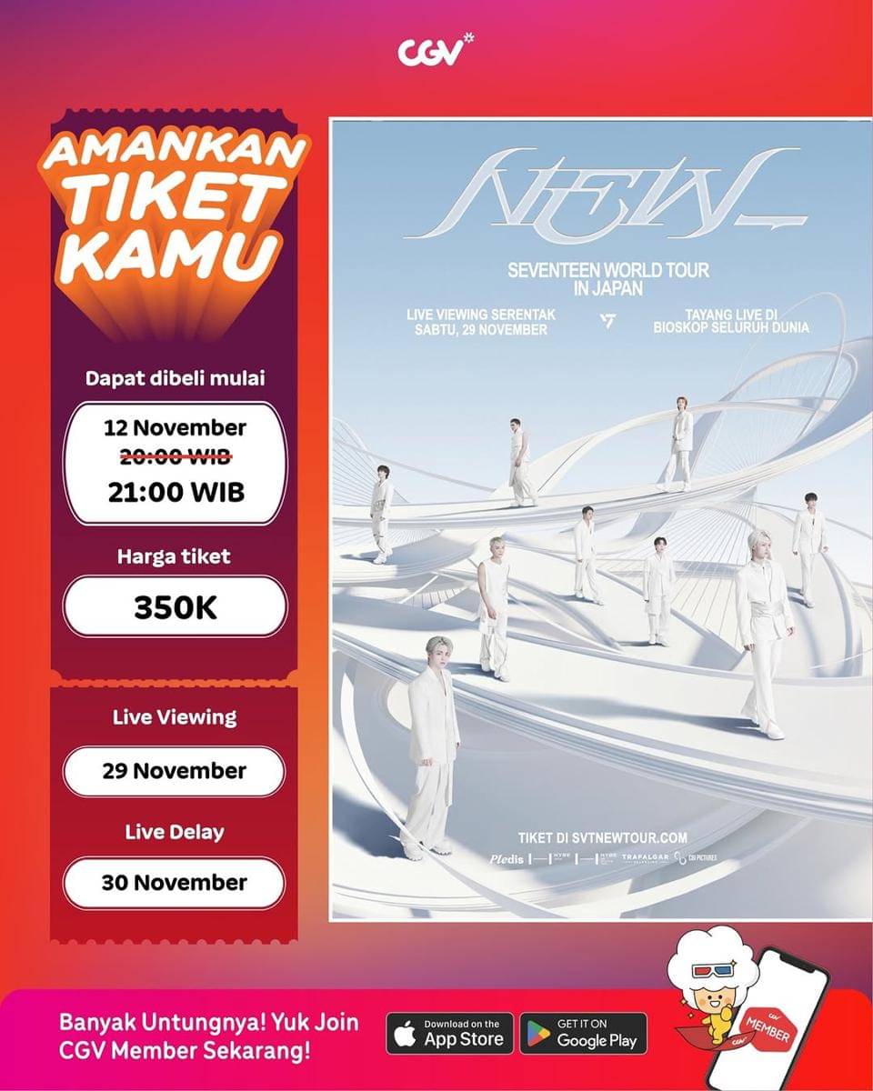 harga tiket SEVENTEEN WORLD TOUR [NEW_] IN JAPAN: Live Viewing di bioskop