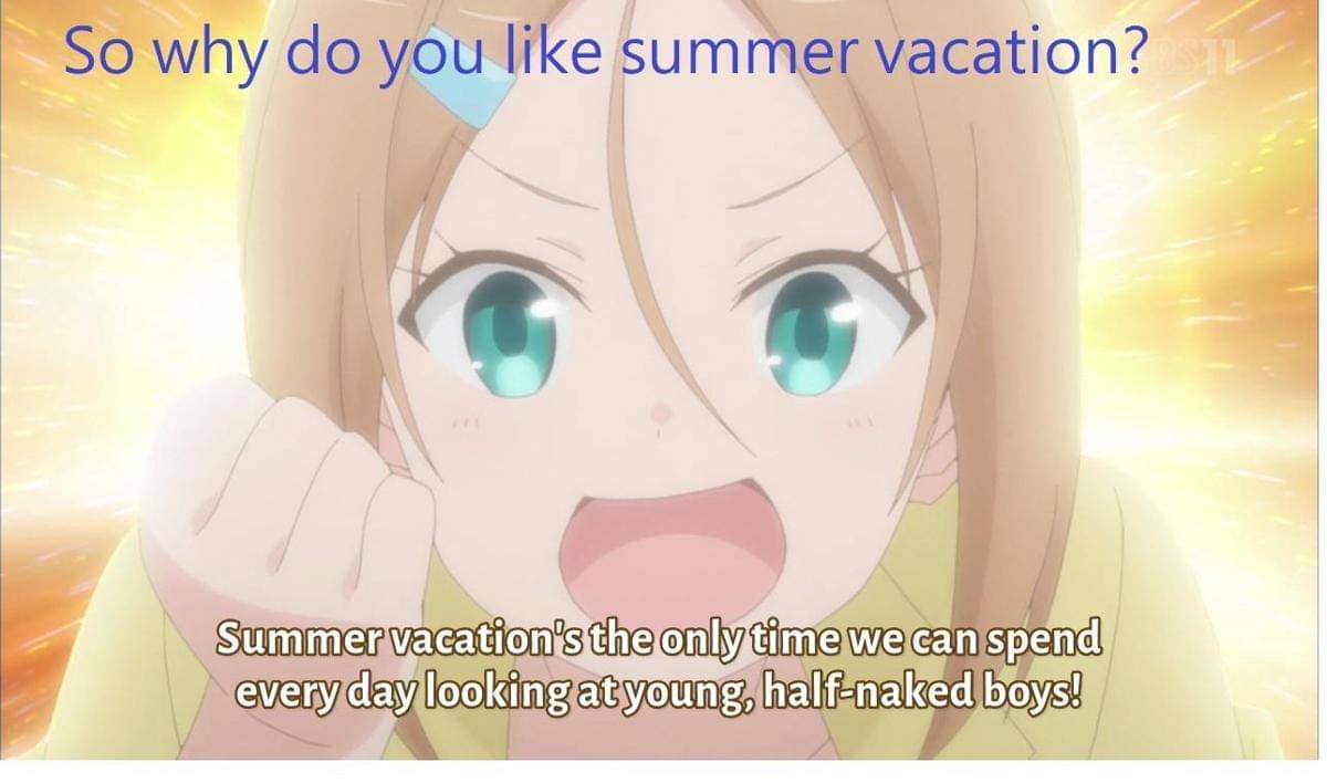 meme anime tentang liburan