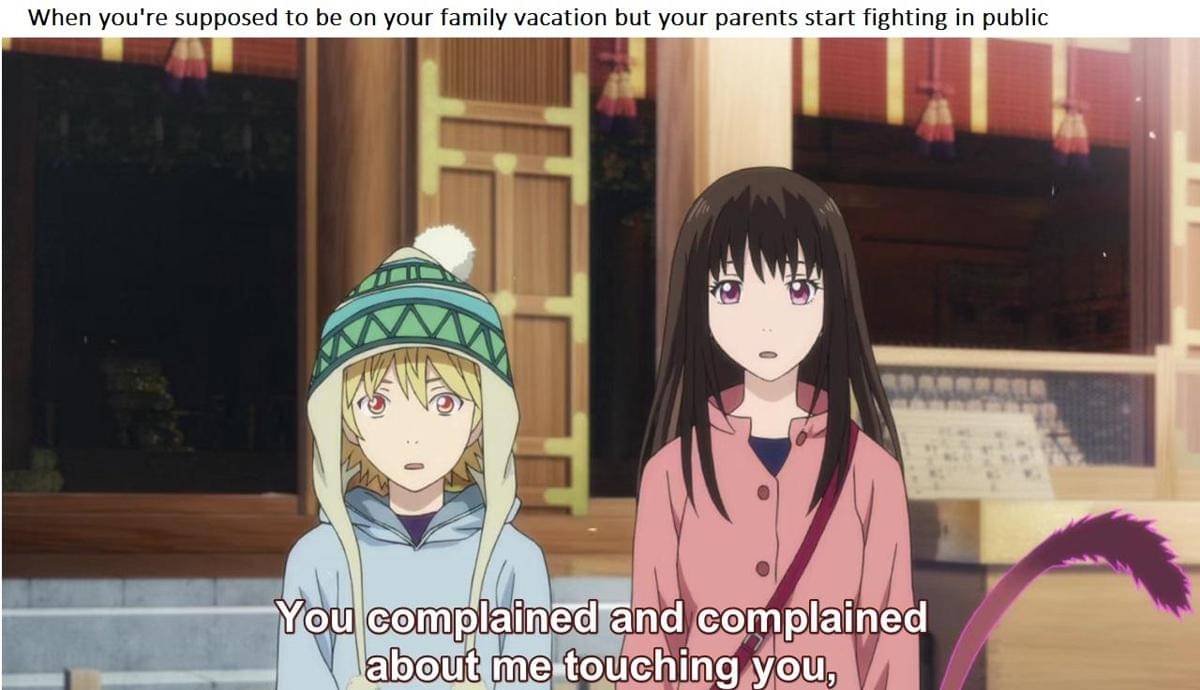 meme anime tentang liburan