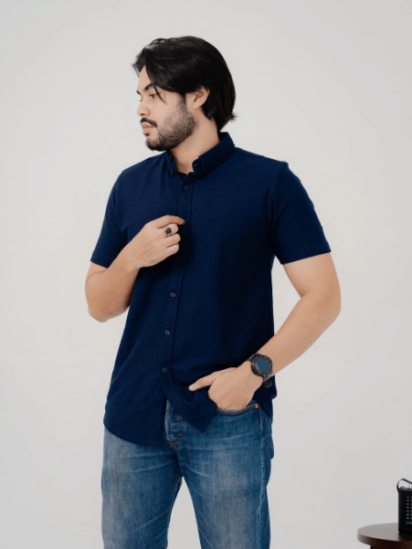 Hey Man Kemeja Pendek Pique