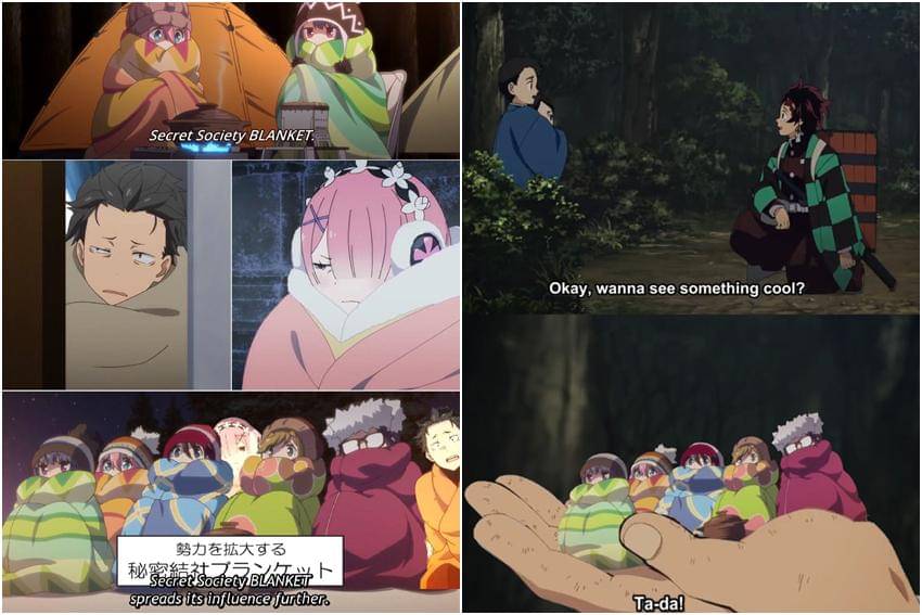 kolase meme anime tentang selimut