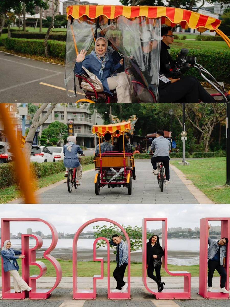 Tika Ramlan dan Sahabat liburan ke Kota Tamsui, Taiwan