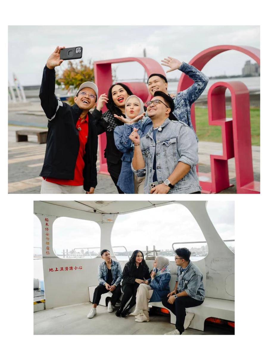 Tika Ramlan dan Sahabat liburan ke Kota Tamsui, Taiwan