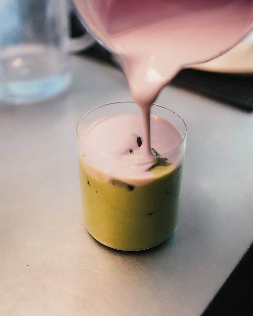 lavender cream matcha Daribu Coffee & Bakery