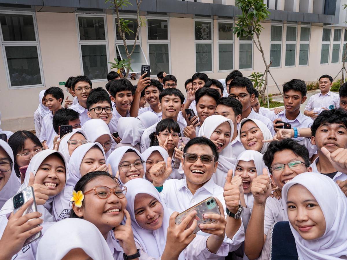 Muhaimin Iskandar dan siswa