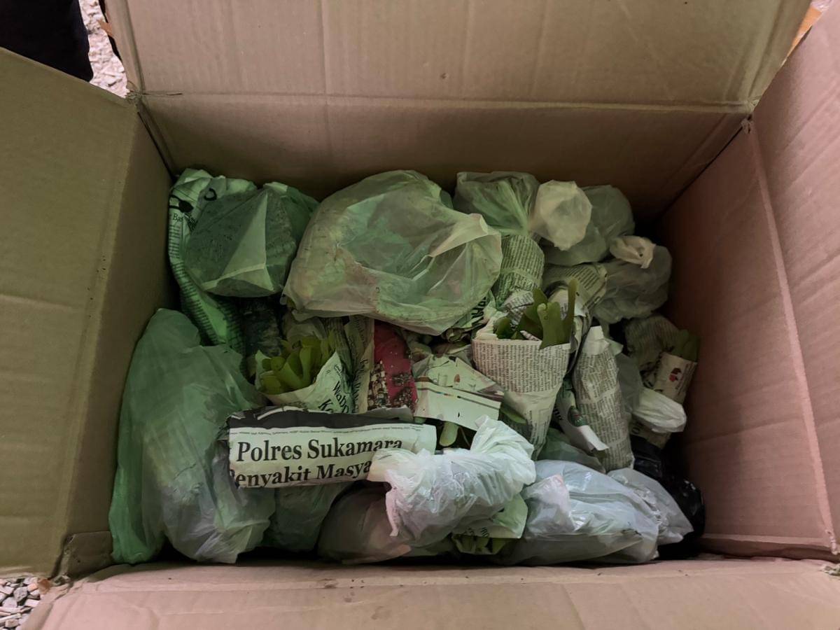 Barang-barang yang ditemukan oleh tim gabungan.