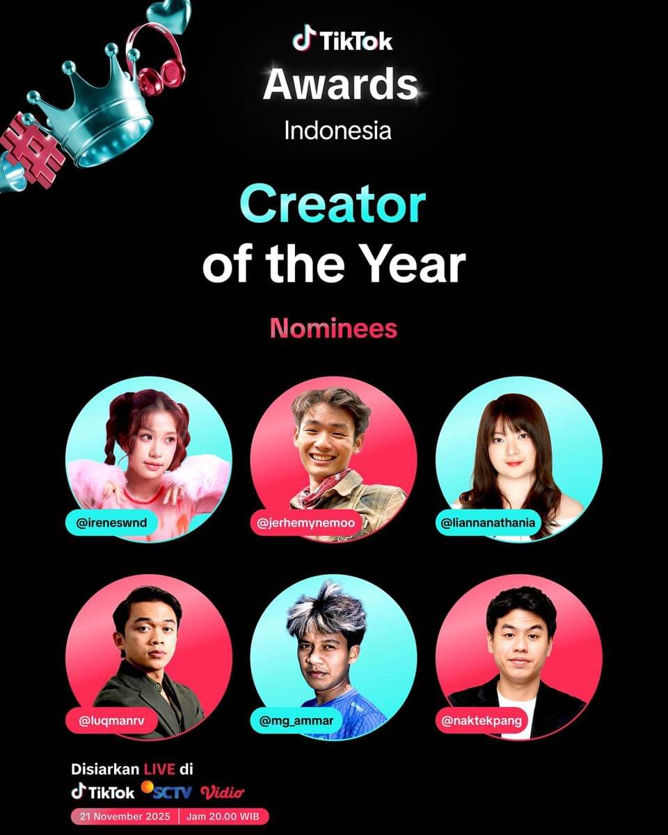 nominasi TikTok Awards Indonesia 2025