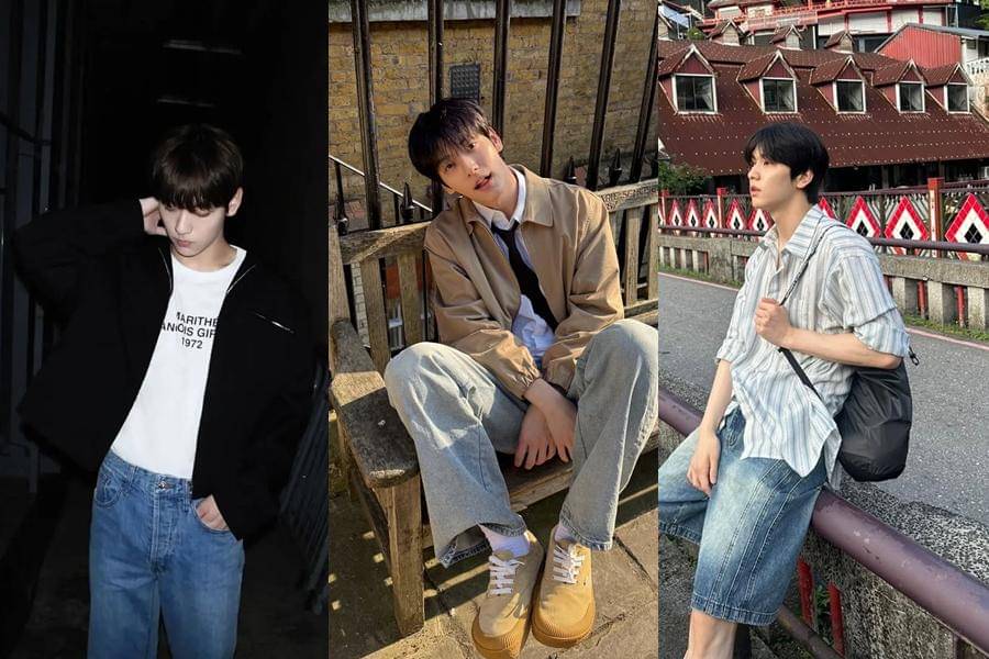 ide padu padan celana jeans ala Soobin TXT