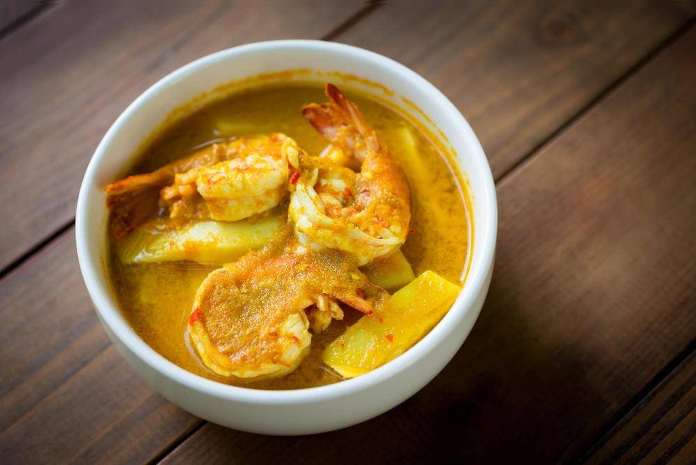 Udang tahu kuah santan