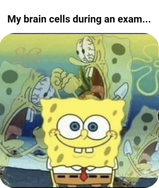 meme kartun tentang ujian