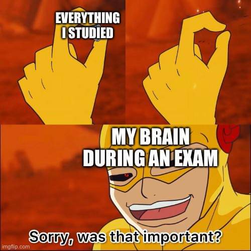 meme kartun tentang ujian