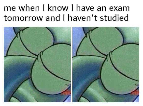 meme kartun tentang ujian