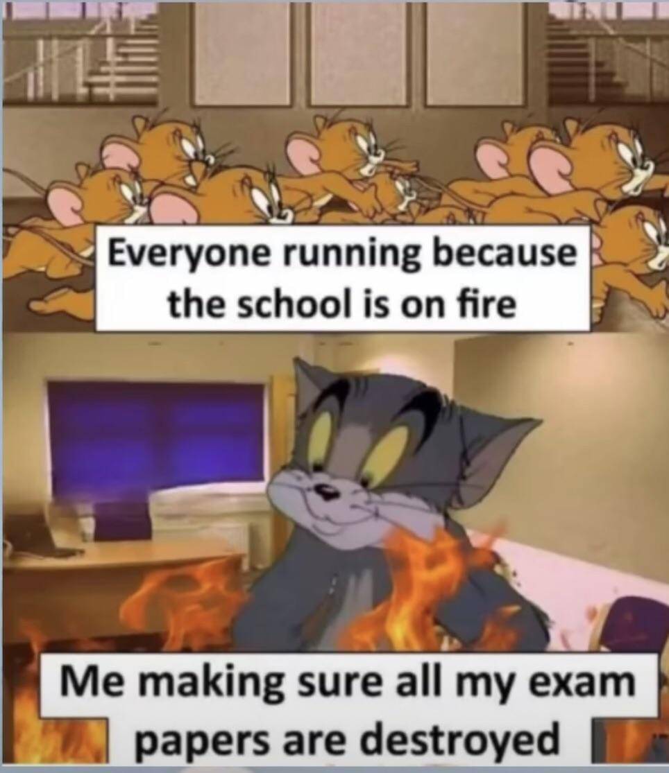 meme kartun tentang ujian