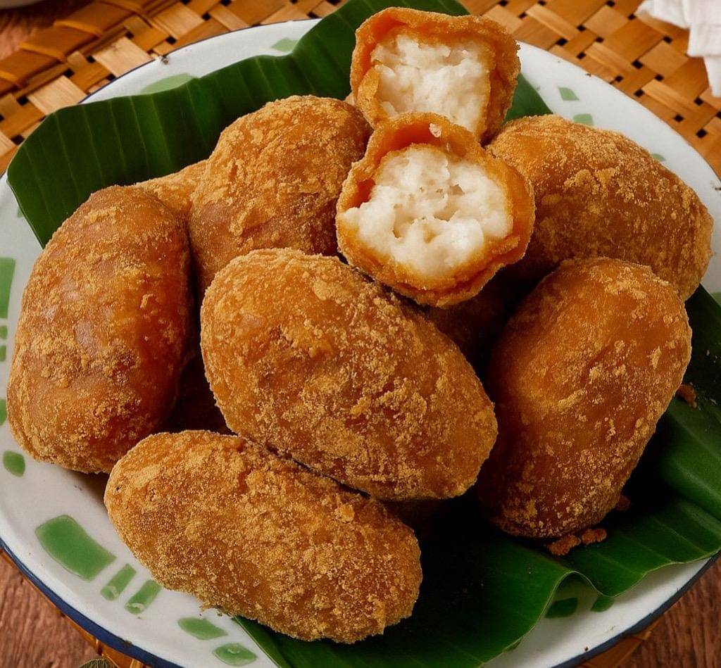 ilustrasi gemblong ketan gula merah