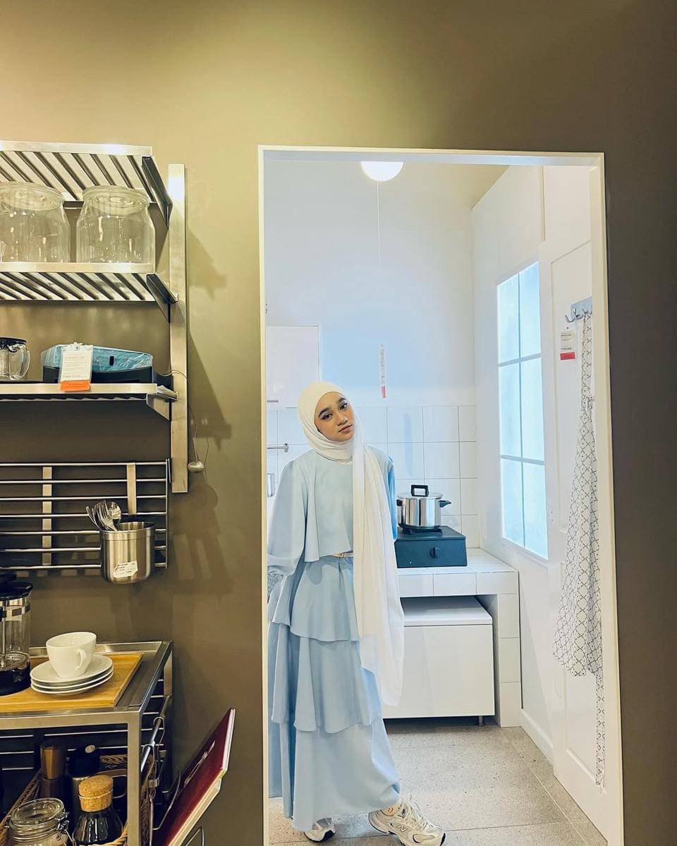 OOTD kasual dengan hijab pasmina