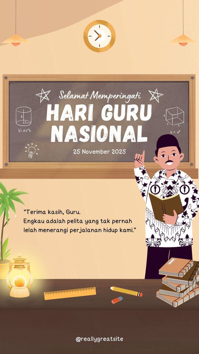 Poster Hari Guru Nasional 2025 