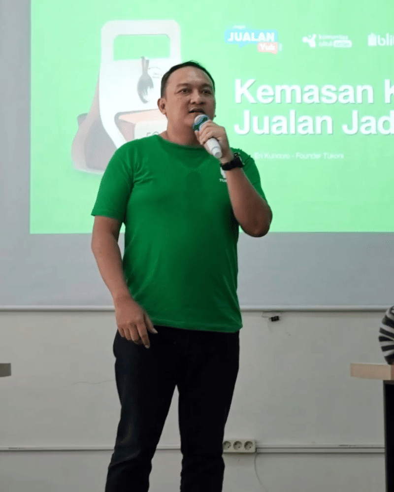 Potret Eri Kuncoro saat sharing session tentang Yuk Tukoni