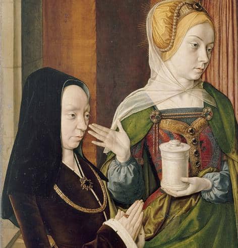 ilustrasi wanita abad pertengahan yang menggambarkan pandangan bahwa kecantikan harus tampak alami dan sopan