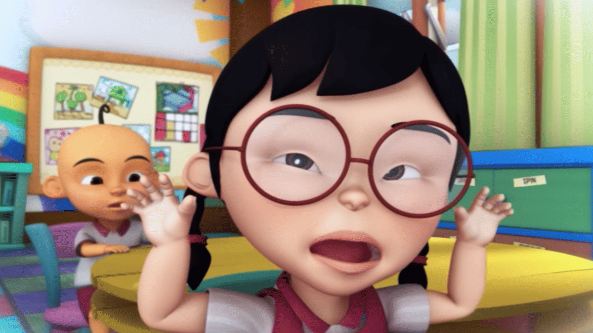 Mei Mei dalam serial Upin dan Ipin episode "Terima Kasih Cikgu"