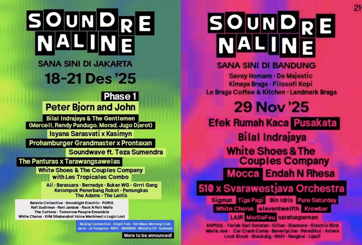 daftar lineup Soundrenaline 2025