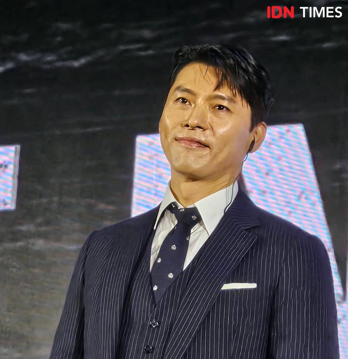 Hyun Bin di acara Disney+ Originals Preview 2025 di Disneyland Hong Kong, Kamis (13/11/2025). 