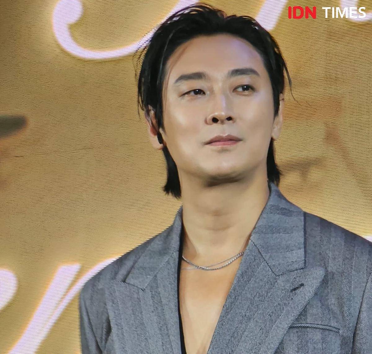 Ju Ji Hoon di acara Disney+ Originals Preview 2025 di Disenyland Hong Kong, Kamis (13/11/2025).
