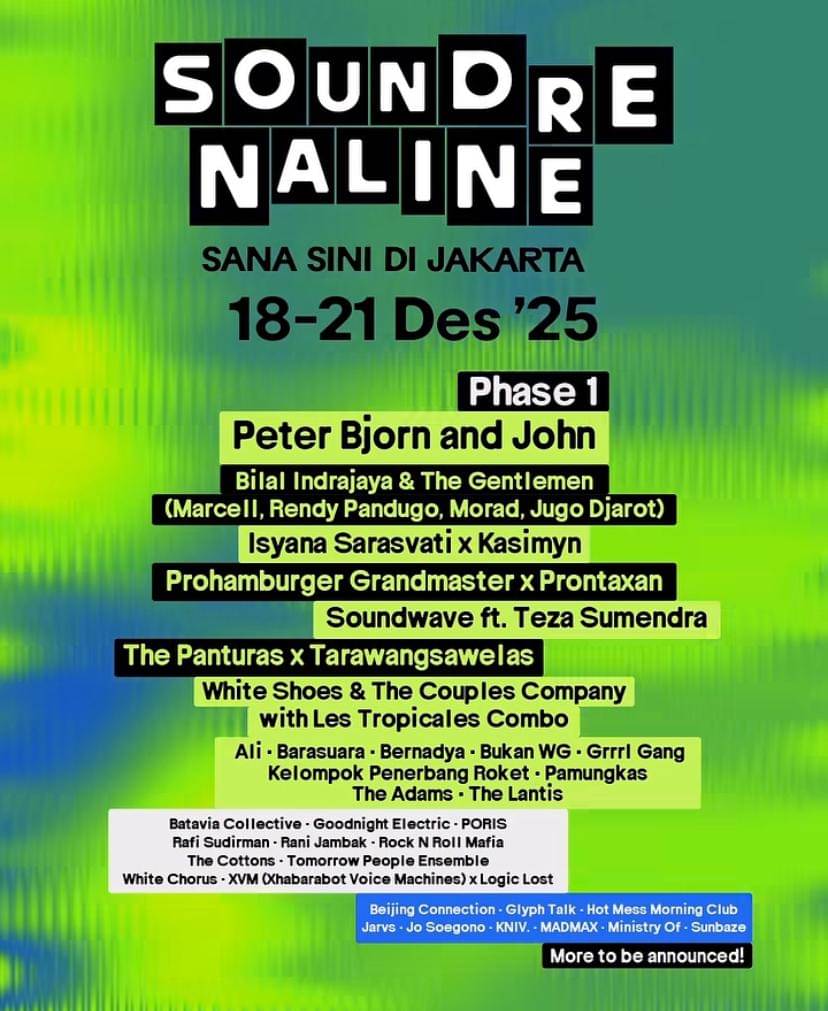 daftar lineup Soundrenaline 2025