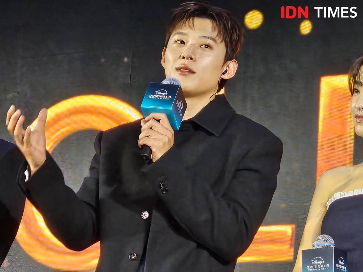 Kim Sung Cheol di acara Disney+ Originals Preview 2025 di Disenyland Hong Kong, Kamis (13/11/2025)