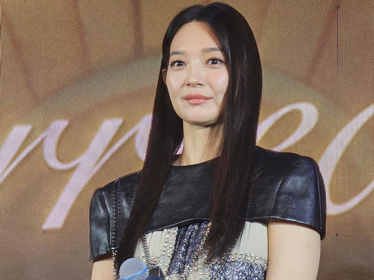 Shin Min Ah di acara Disney+ Originals Preview 2025 di Disenyland Hong Kong, Kamis (13/11/2025).