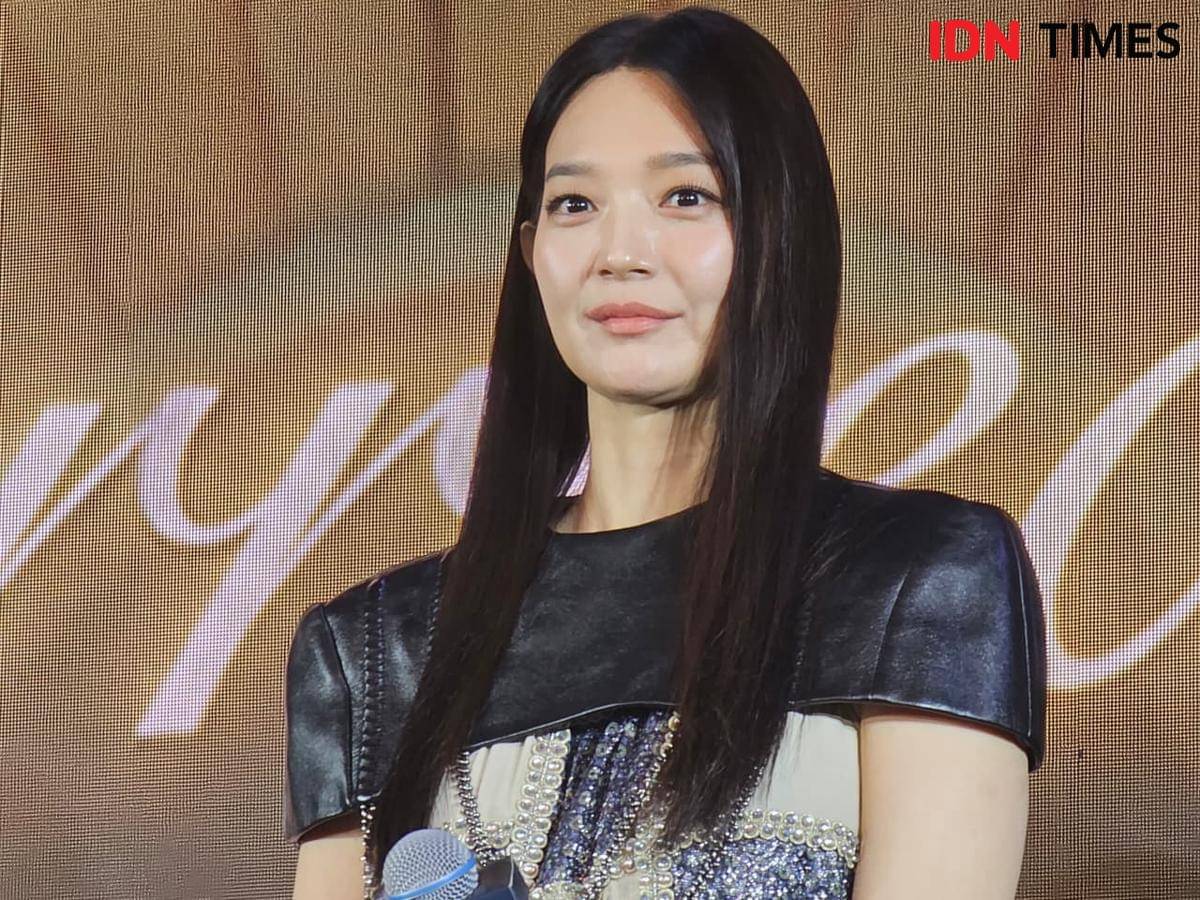 Shin Min Ah di acara Disney+ Originals Preview 2025 di Disenyland Hong Kong, Kamis (13/11/2025).