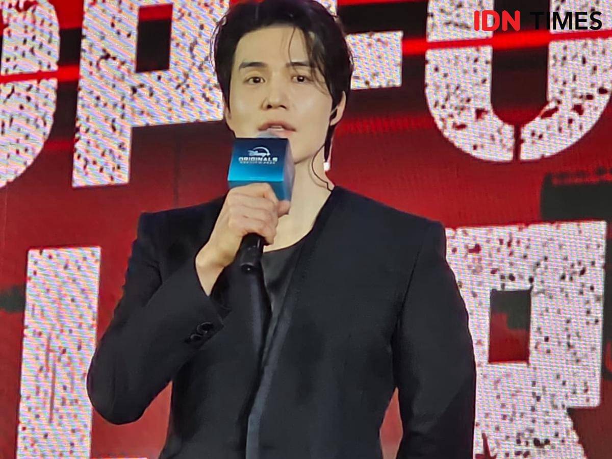 Lee Dong Wook di acara Disney+ Originals Preview 2025 di Disenyland Hong Kong, Kamis (13/11/2025)
