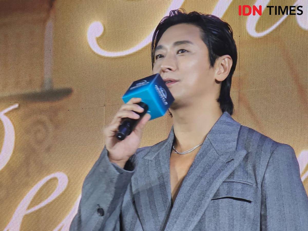 Ju Ji Hoon di acara Disney+ Originals Preview 2025 di Disneyland Hong Kong, Kamis (13/11/2025).