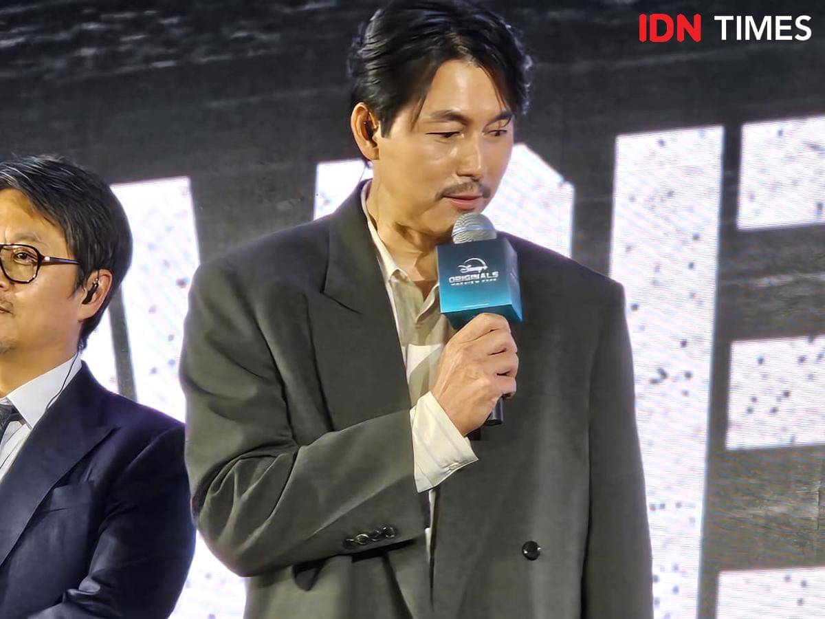 Jung Woo Sung di acara Disney+ Originals Preview 2025 di Disenyland Hong Kong, Kamis (13/11/2025). (IDN Times/Deti Mega Purnamasari)