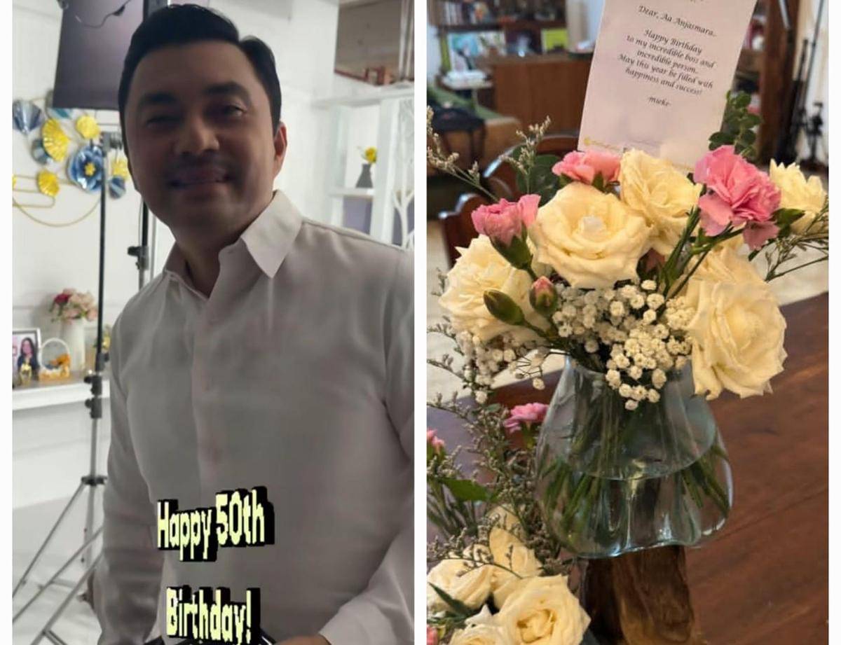 kejutan ultah ke-50 Anjasmara di lokasi syuting