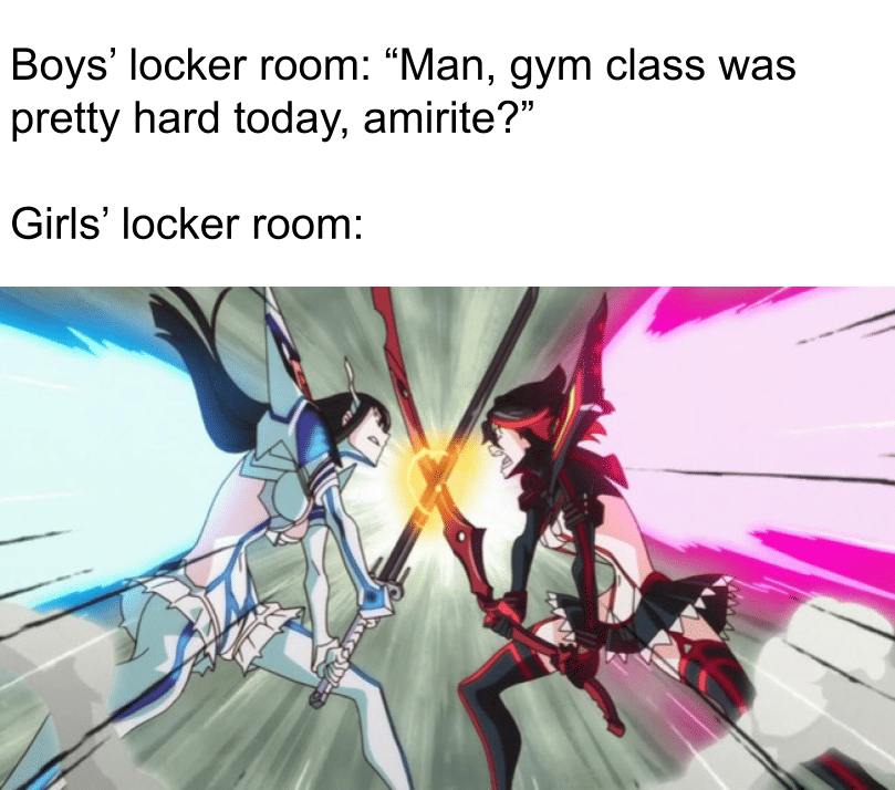 meme anime tentang ruang ganti