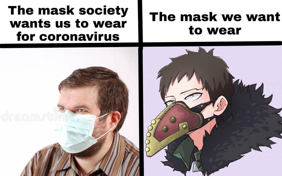 meme anime tentang masker