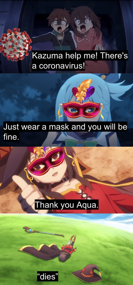 meme anime tentang masker