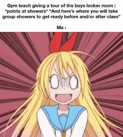 meme anime tentang ruang ganti