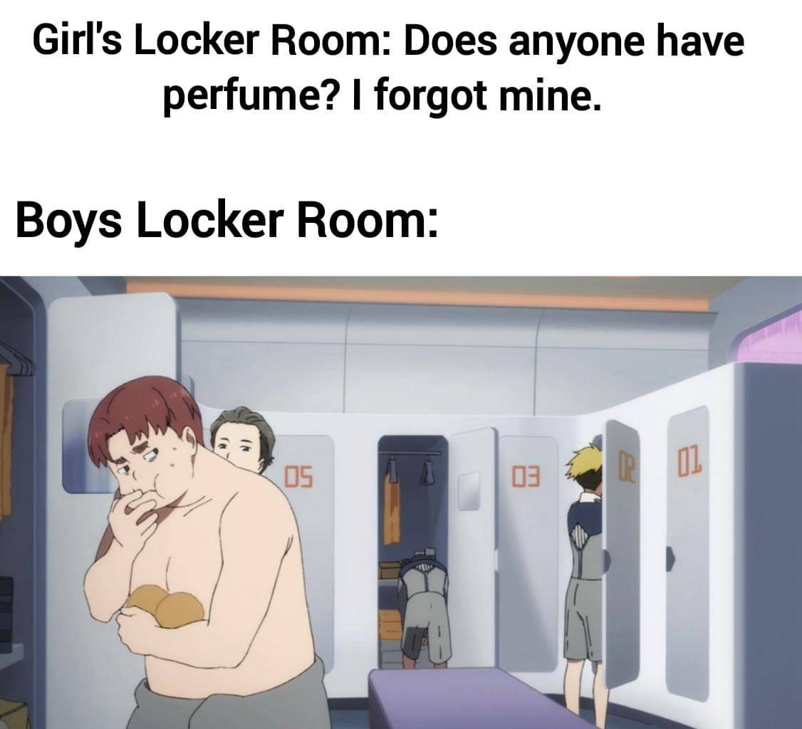 meme anime tentang ruang ganti