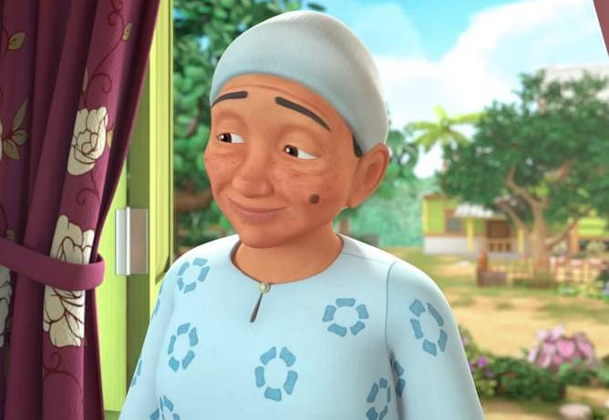 cuplikan Opah di kartun Upin & Ipin