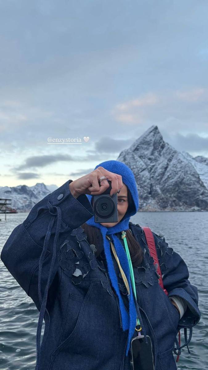 potret Enzy Storia dan sahabat mengunjungi Kepualauan Lofoten