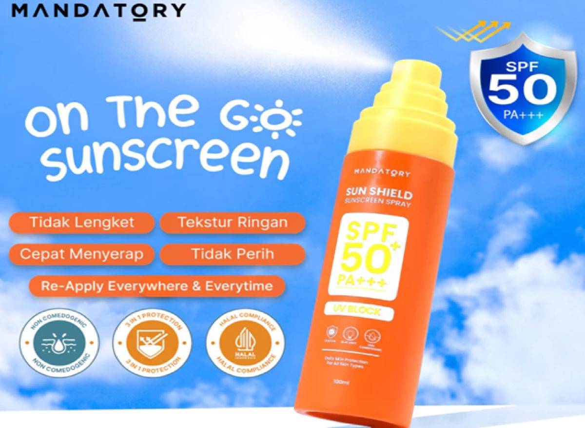 Mandatory Sun Shield Sunscreen Spray SPF50 PA+++