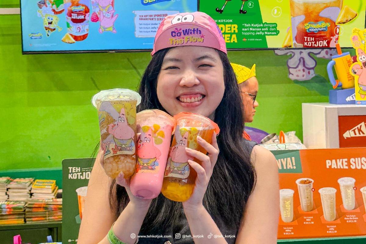 Potret menu kolaborasi Teh Kotjok X SpongeBob SquarePants 