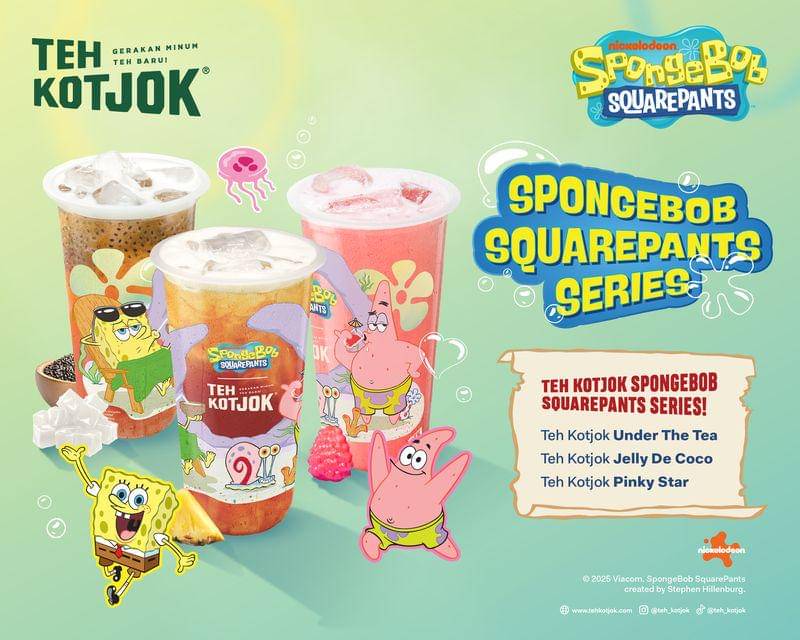 Potret menu kolaborasi Teh Kotjok X SpongeBob SquarePants